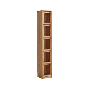 Dylan FAS-Graded Solid American Oak Wood Flip-Down Door Bookcase Modular Display Shelf & Storage With Drawer