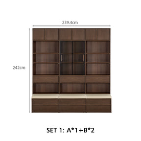 Brooke Floor-standing Bookcase Modular Display Shelf & Storage With Seat/Drawer Multiple Size