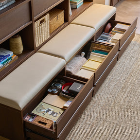 Brooke Floor-standing Bookcase Modular Display Shelf & Storage With Seat/Drawer Multiple Size