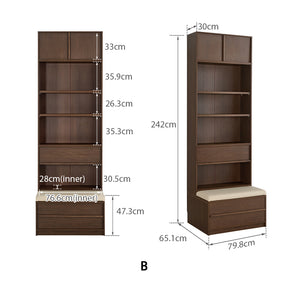 Brooke Floor-standing Bookcase Modular Display Shelf & Storage With Seat/Drawer Multiple Size