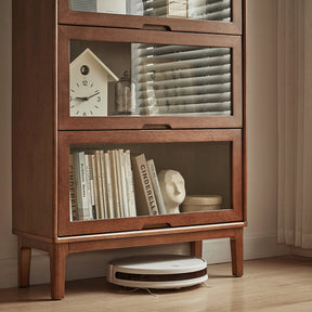 Angela 0.6m/0.8m Rubberwood Flip-door Bookcase Bookshelf/Storage Rack Multiple Color