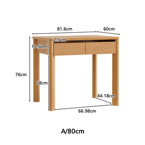 Fergus 80cm/100cm/120cm Single Study/Office Desk/Table Set With Drawer/Bookcase/Chair For Study Room