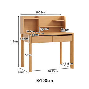 Fergus 80cm/100cm/120cm Single Study/Office Desk/Table Set With Drawer/Bookcase/Chair For Study Room