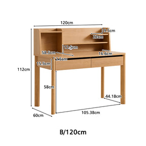 Fergus 80cm/100cm/120cm Single Study/Office Desk/Table Set With Drawer/Bookcase/Chair For Study Room