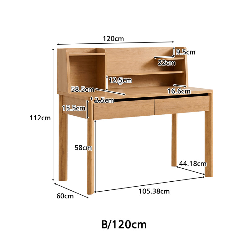 Fergus 80cm/100cm/120cm Single Study/Office Desk/Table Set With Drawer/Bookcase/Chair For Study Room