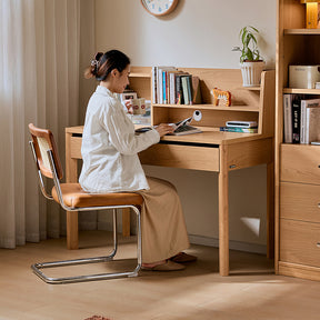 Fergus 80cm/100cm/120cm Single Study/Office Desk/Table Set With Drawer/Bookcase/Chair For Study Room