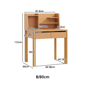 Fergus 80cm/100cm/120cm Single Study/Office Desk/Table Set With Drawer/Bookcase/Chair For Study Room