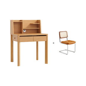Fergus 80cm/100cm/120cm Single Study/Office Desk/Table Set With Drawer/Bookcase/Chair For Study Room