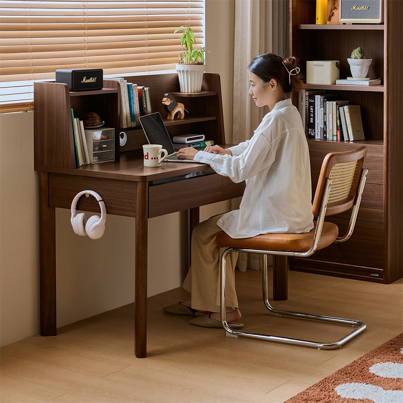 Fergus 80cm/100cm/120cm Single Study/Office Desk/Table Set With Drawer/Bookcase/Chair For Study Room