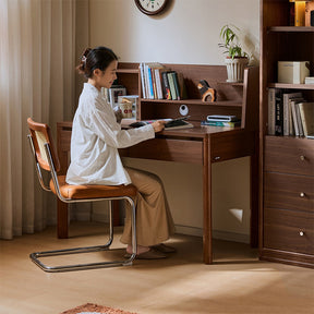 Fergus 80cm/100cm/120cm Single Study/Office Desk/Table Set With Drawer/Bookcase/Chair For Study Room