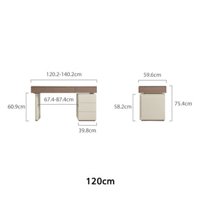 Jerome 120cm/140cm Office Desk/Computer Table Set With Drawer/Ceramic