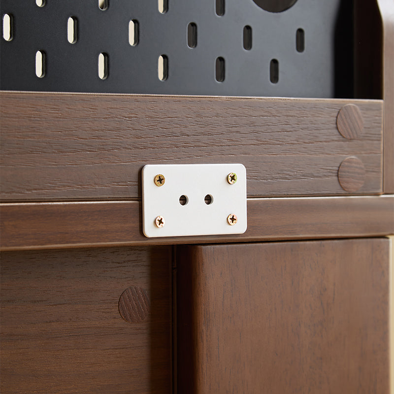 Kendall 120cm/140cm Single Office Desk/Computer Table With Cabinet/Bookcase/Drawer Walnut Color