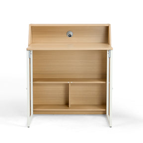 Magnus 83cm Iron Leg Folding Study Desk/Computer Table With Storage