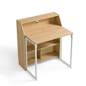 Magnus 83cm Iron Leg Folding Study Desk/Computer Table With Storage