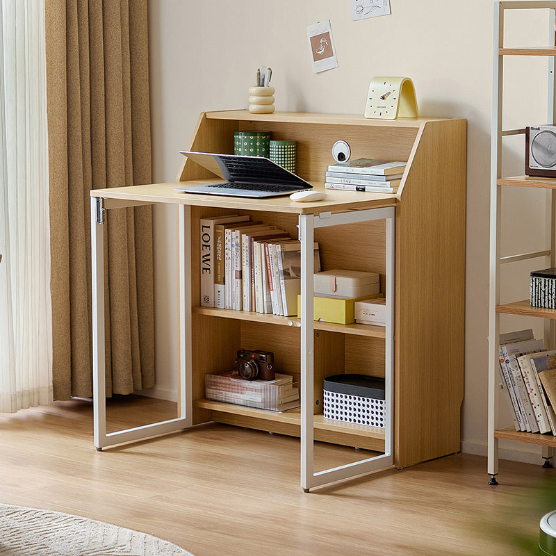 Magnus 83cm Iron Leg Folding Study Desk/Computer Table With Storage