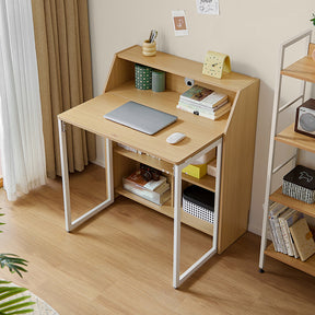 Magnus 83cm Iron Leg Folding Study Desk/Computer Table With Storage