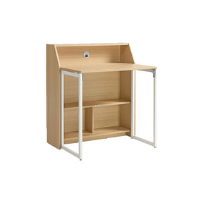 Magnus 83cm Iron Leg Folding Study Desk/Computer Table With Storage