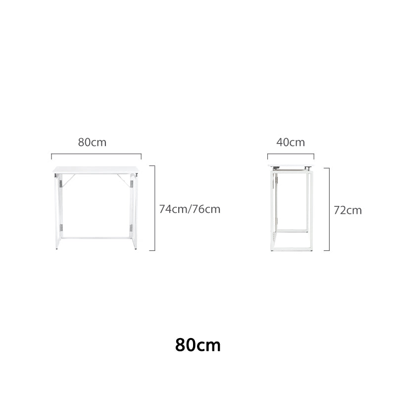 Malachi 80cm/100cm Iron Frame Folding Study Desk/Computer Table Multiple Color