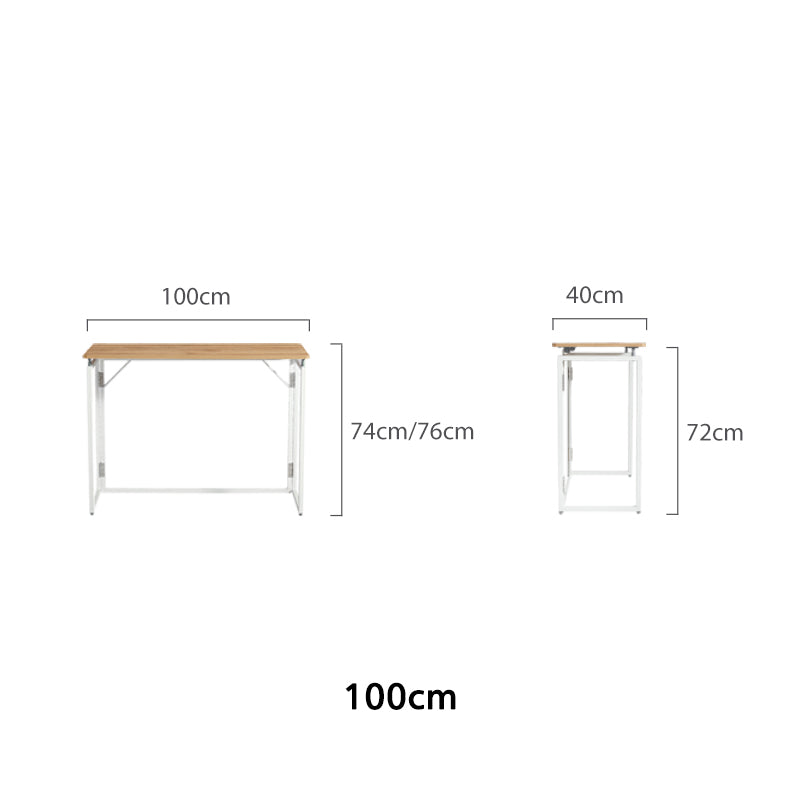 Malachi 80cm/100cm Iron Frame Folding Study Desk/Computer Table Multiple Color