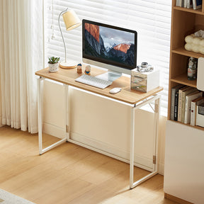 Malachi 80cm/100cm Iron Frame Folding Study Desk/Computer Table Multiple Color