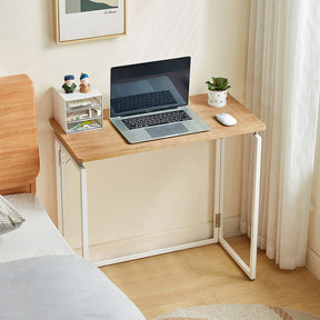 Malachi 80cm/100cm Iron Frame Folding Study Desk/Computer Table Multiple Color