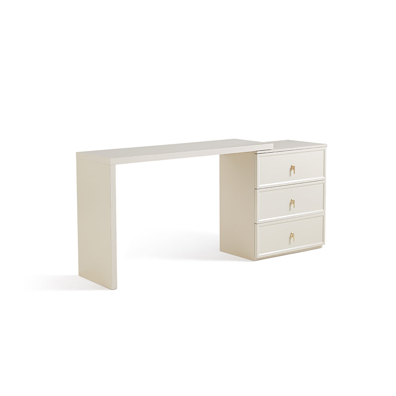 Jeffrey Single/Double Office Desk/Computer Table Set With Drawer/Chair White