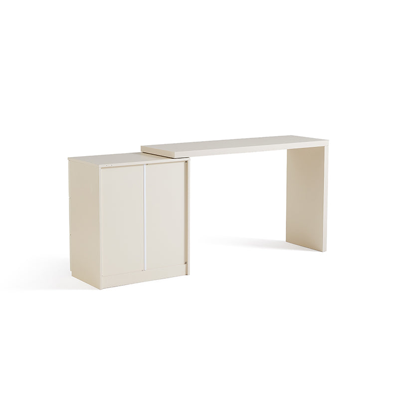 Jeffrey Single/Double Office Desk/Computer Table Set With Drawer/Chair White
