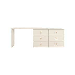 Jeffrey Single/Double Office Desk/Computer Table Set With Drawer/Chair White