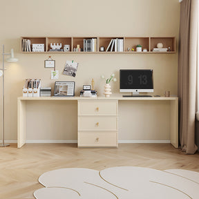 Jeffrey Single/Double Office Desk/Computer Table Set With Drawer/Chair White