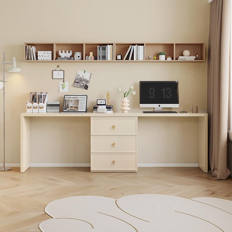 Jeffrey Single/Double Office Desk/Computer Table Set With Drawer/Chair White