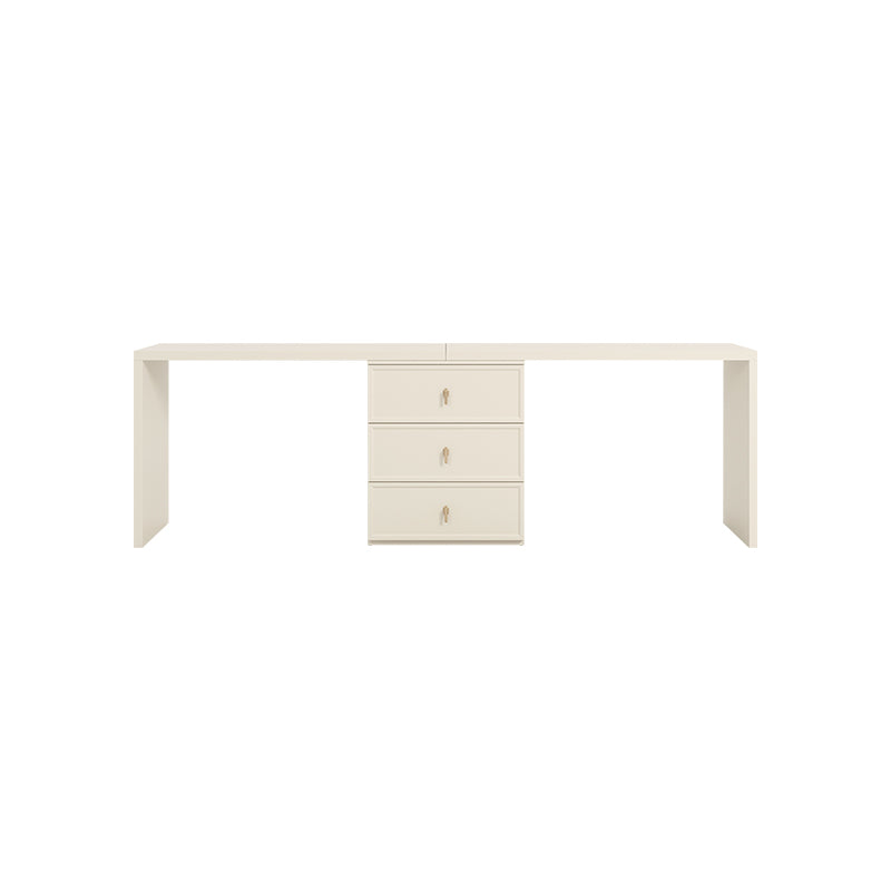 Jeffrey Single/Double Office Desk/Computer Table Set With Drawer/Chair White