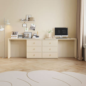 Jeffrey Single/Double Office Desk/Computer Table Set With Drawer/Chair White