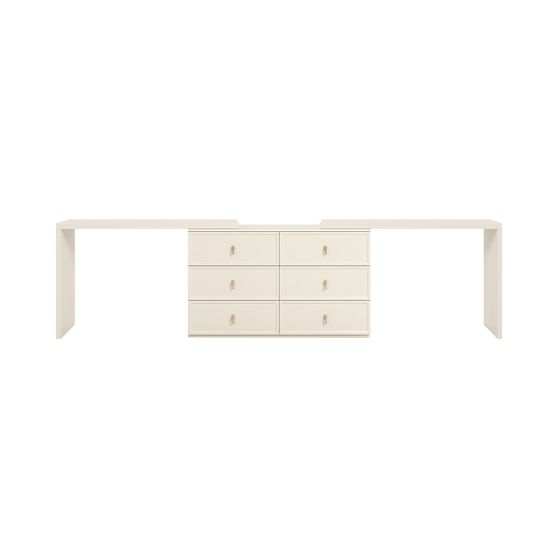 Jeffrey Single/Double Office Desk/Computer Table Set With Drawer/Chair White