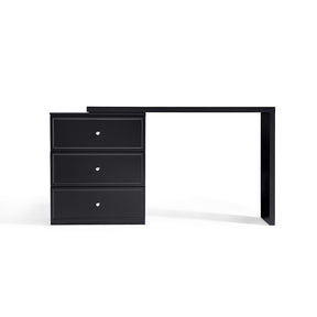 Jeffrey Single/Double Office Desk/Computer Table Set With Drawer/Chair Black