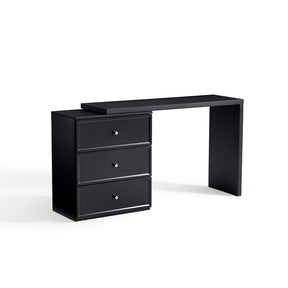 Jeffrey Single/Double Office Desk/Computer Table Set With Drawer/Chair Black