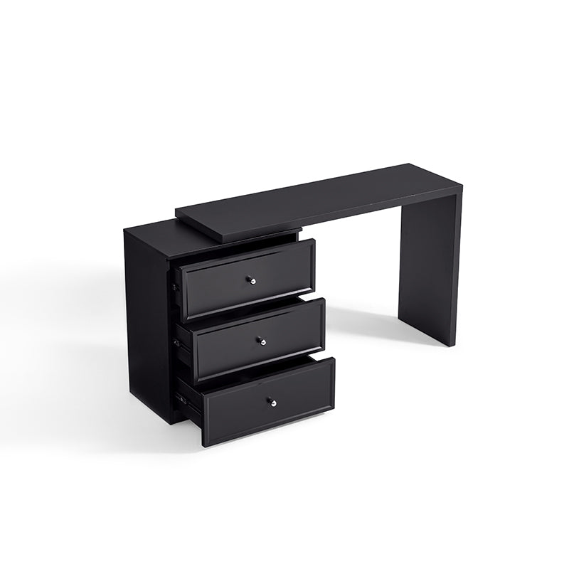 Jeffrey Single/Double Office Desk/Computer Table Set With Drawer/Chair Black