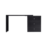 Jeffrey Single/Double Office Desk/Computer Table Set With Drawer/Chair Black