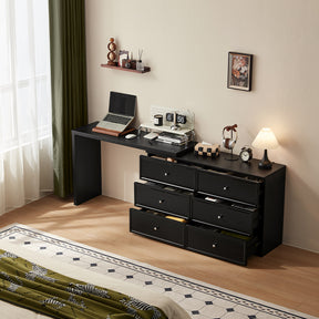 Jeffrey Single/Double Office Desk/Computer Table Set With Drawer/Chair Black