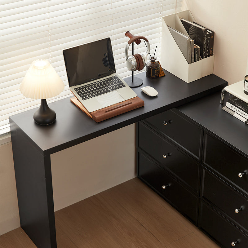 Jeffrey Single/Double Office Desk/Computer Table Set With Drawer/Chair Black