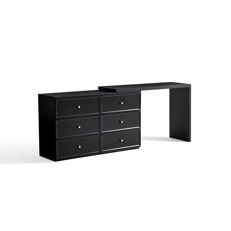 Jeffrey Single/Double Office Desk/Computer Table Set With Drawer/Chair Black