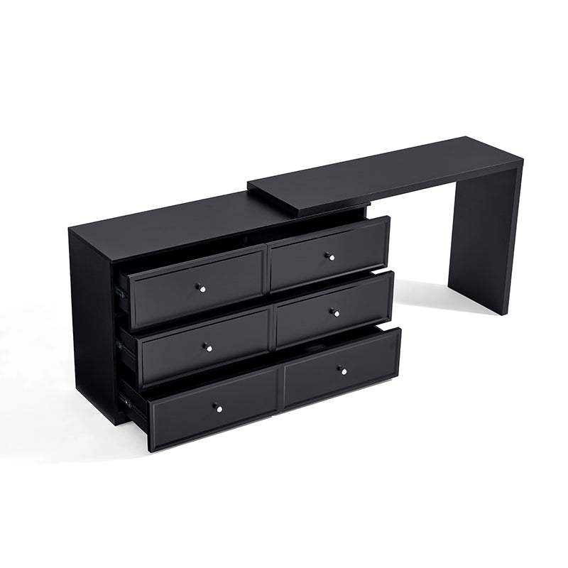 Jeffrey Single/Double Office Desk/Computer Table Set With Drawer/Chair Black