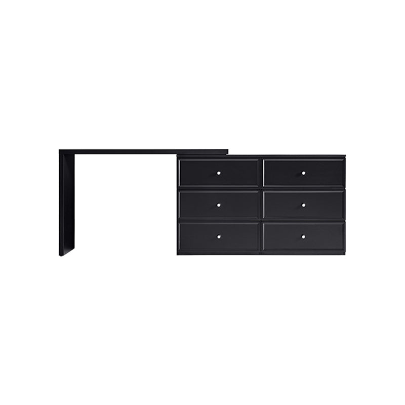 Jeffrey Single/Double Office Desk/Computer Table Set With Drawer/Chair Black