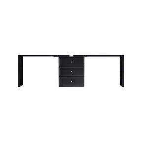 Jeffrey Single/Double Office Desk/Computer Table Set With Drawer/Chair Black