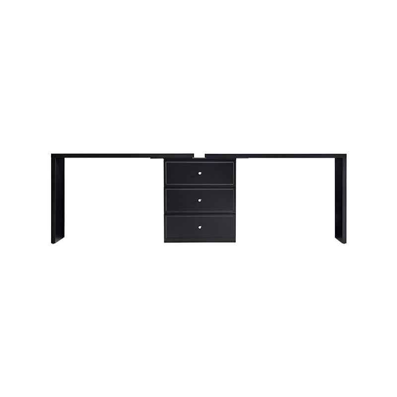 Jeffrey Single/Double Office Desk/Computer Table Set With Drawer/Chair Black