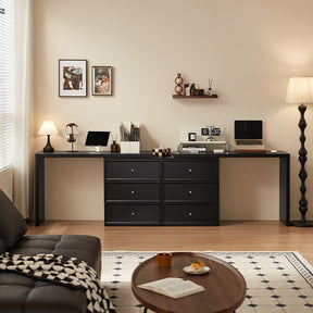 Jeffrey Single/Double Office Desk/Computer Table Set With Drawer/Chair Black