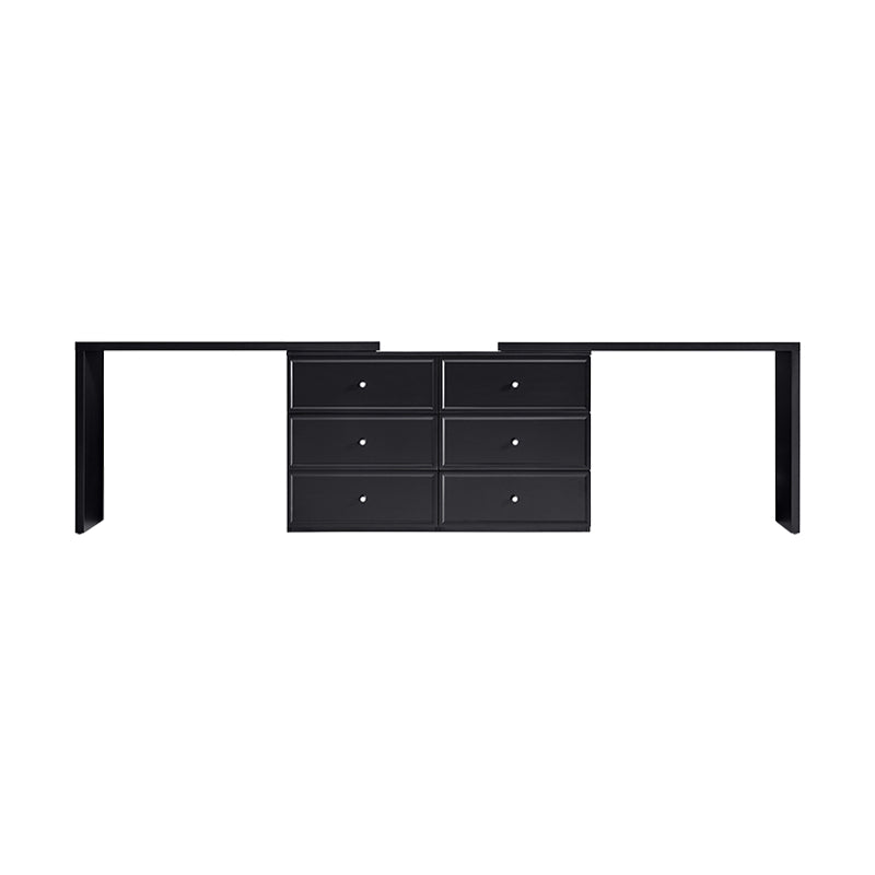 Jeffrey Single/Double Office Desk/Computer Table Set With Drawer/Chair Black