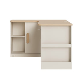 Chad 140cm Single Corner Storage Office Desk/Computer Table With Bookcase