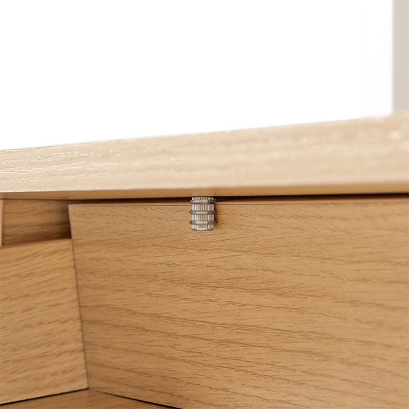 Uriel 100cm/120cm Single Office Desk/Computer Table With Cabinet/Bookcase/Drawer White & Natural Wood Color