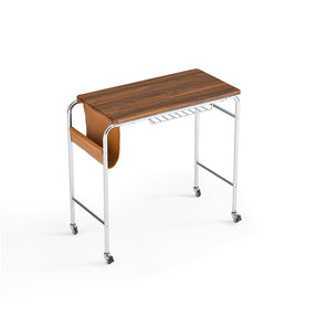 Thomasin 76cm Mobile Iron Leg Study Desk/Computer Table With Storage