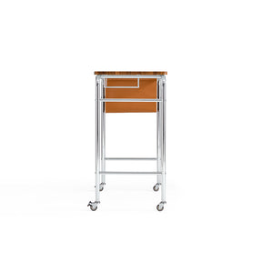 Thomasin 76cm Mobile Iron Leg Study Desk/Computer Table With Storage